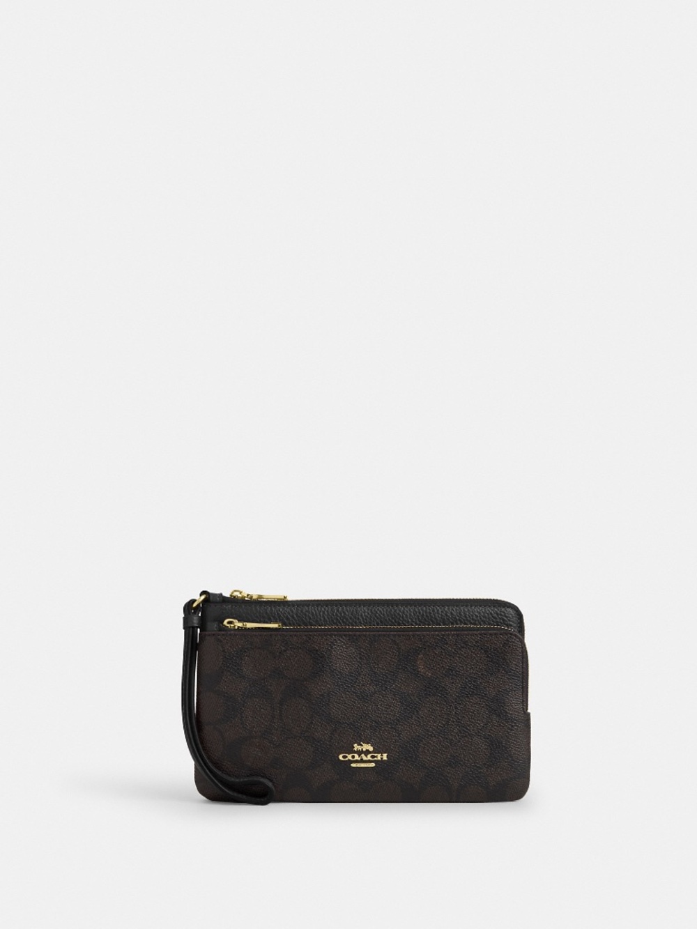 Coach Outlet Double Zip Wallet In Signature Canvas